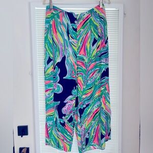 Lilly Pulitzer High Waisted Wide Leg Crop Pant